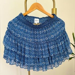 MISA Los Angeles / Blue Ruffle Skirt / XS